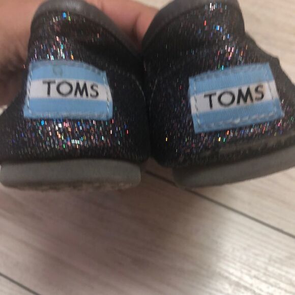 Toms purple iridescent flats size W7 - Picture 5 of 8